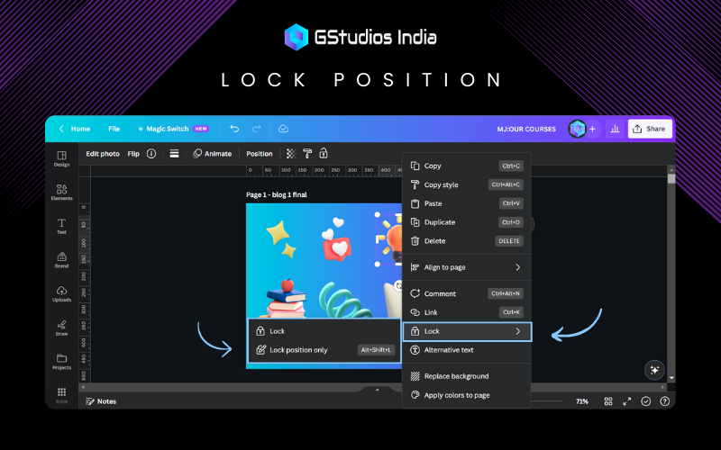 lock position
